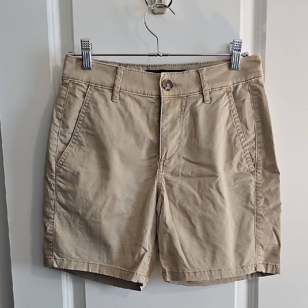 Express Men's Khaki Flat Front Shorts
